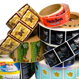 Custom Logo Printed Disposable Meal Fast Food Compostable Oil and Water-Resistant Glossy Seal Stickers