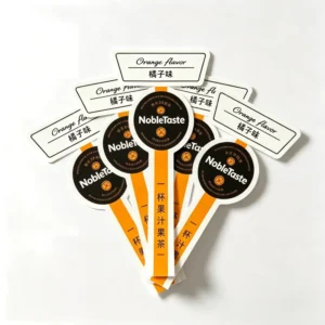 Custom Logo Printed Eco-Friendly Heat-Resistant PVC Die-Cut Milk Tea Stickers