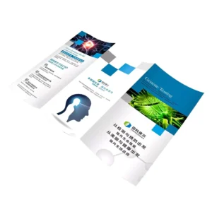 Custom Logo Printed Full Color Art and Newsprint Paper Flyers Pamphlet Brochure Folded Leaflet Booklet Printing