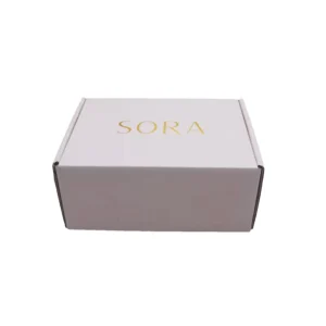 Custom Logo Printed Glossy-Laminated Kraft Paperboard Mailer Box for Cosmetics or Socks with Recycled Materials