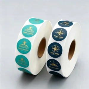Custom Logo Printed Glossy Self-Adhesive Stickers for Supermarket Use