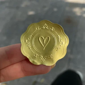 Custom Logo Printed Gold Foil Waterproof UV-Resistant Recyclable Adhesive Paper Labels