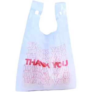 Custom Logo Printed Heat-Resistant Transparent PE T-Shirt Bag with Gravure Printing