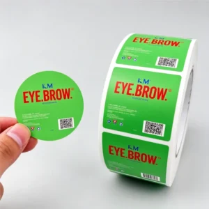 Custom Logo Printed High-Adhesive Circular Die-Cut Waterproof Vinyl Paper Label Stickers on Roll for Packaging