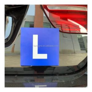 Custom Logo Printed L Plate Sign Bumper Sticker Car Magnet Magnetic Car Learner Plate Signs
