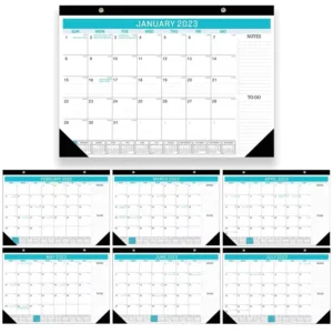 Custom Logo Printed Monthly Planner 12 Months Art Paper Spiral Bound Office Corporate Gift Professional Desk Calendar