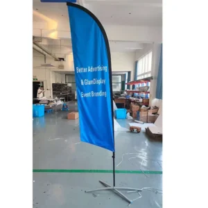 Custom Logo Printed Outdoor Advertising Teardrop Banners Cloth Beach Feather Flags
