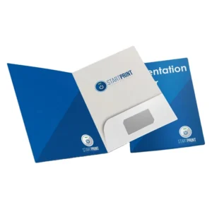 Custom Logo Printed Paper Pocket Folders A4 A5 A6 CMYK Matt Film