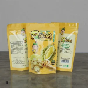 Custom Logo-Printed Plastic Stand-Up Food Bags for Jelly and Chewing Gum with Gravure Printing