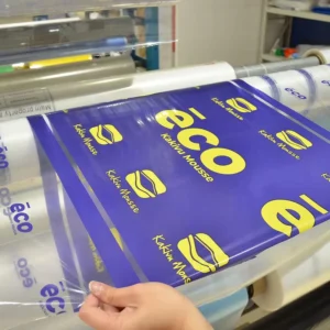 Custom Logo-Printed Poly Film Packaging Roll