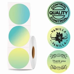 Custom Logo Printed Roll Adhesive Waterproof Paper Gold Stamping Thank You Seal Labels