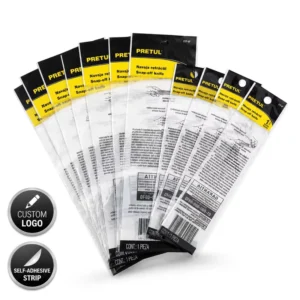 Custom Logo Printed Transparent BOPP Self-Adhesive Seal Bags Food Grade Clear Plastic Packaging for Bakery Candy Clothing