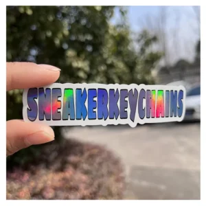 Custom Logo Printing Die Cut Holographic Stickers Waterproof Cartoon Glitter Stickers for Decoration
