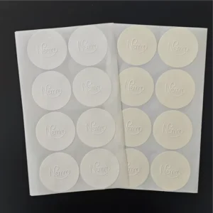 Custom Logo Printing Embossed Labels Sealing Matte Self-Adhesive Texture Special Paper Stickers for Candle and Perfume
