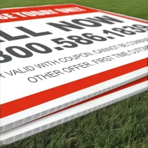 Custom Logo Printing for PP Plastic Yard Signs Cutting Service Customizable Size Thickness UV Heat Resistant Blank