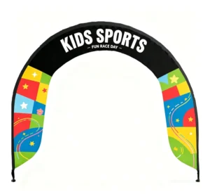Custom Logo Race Arch Banner with Weighted Base for Cross Country