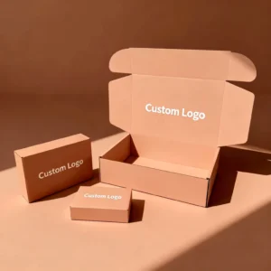 Custom Logo Recycled Material Portable Corrugated Mailer Box Embossed Foldable Eco-Friendly Paper Gift Box