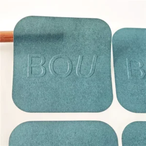 Custom Logo Relief Embossed Paper Labels with Concave Convex Texture for Packaging