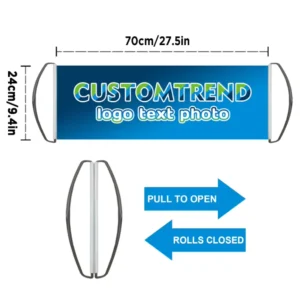 Custom Logo Reusable UV-Printed Handheld Retractable Scrolling Banner Cheer Sign