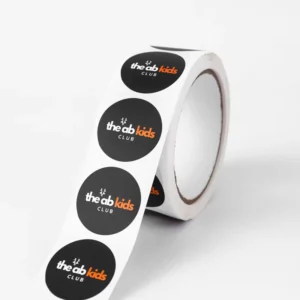 Custom Logo Round Waterproof Vinyl Packaging Sealing Label Roll