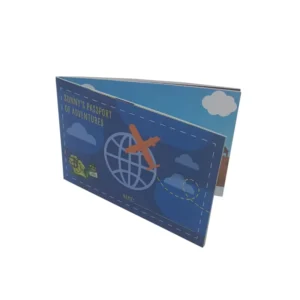 Custom Logo Saddle-Stitched Fancy Paper Offset Printing Embossed Brochure Catalogue Box