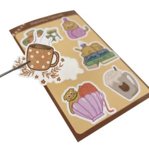 Custom Logo Self-Adhesive Scratch-Resistant Vinyl Kiss-Cut Sticker Sheets