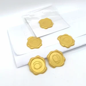 Custom Logo Self-Adhesive Wax Seal Stickers for Wedding Invitation Envelopes