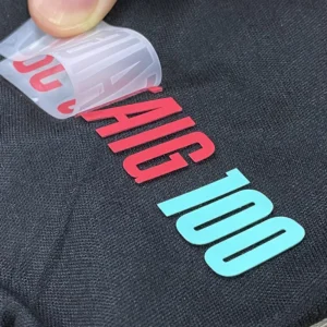 Custom Logo Silicone Letter Labels Iron-On Rubber 3D Silicone Heat Transfers for Clothing