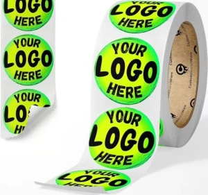 Custom Logo Sticker Personalized Business Label Waterproof Vinyl Roll 2 Inch Circle Gloss Matte Factory Direct