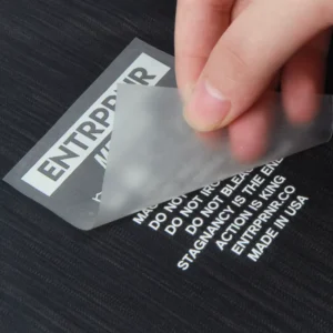 Custom Logo Sticker Vinyl Heat Transfer Iron-on Neck Garment Labels for Clothes