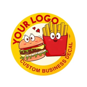 Custom Logo Stickers Decals Personalized Vinyl Full Color Waterproof Business Signs Window Storefront Car Door Wall