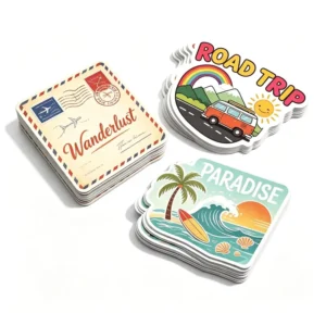 Custom Logo Stickers and Labels, Die-Cut, Full-Color Printing