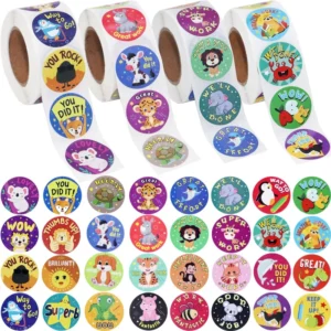 Custom Logo Stickers for Kids’ Crafts and Packaging, 500 pcs
