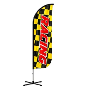 Custom Logo Teardrop Feather Banner Flag Outdoor Advertising Beach Flag with Pole Stand Water Base