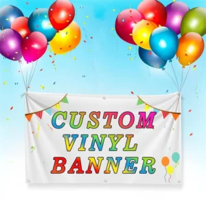 Custom Logo Text Party Banners Advertising Banner Outdoor Wedding Promotional Flags Banners Happy Birthday Business Large Mesh