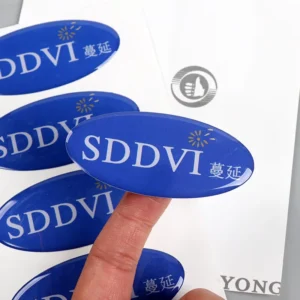 Custom Logo Vinyl Adhesive Epoxy Stickers 3D Convex Waterproof Grocery Labels