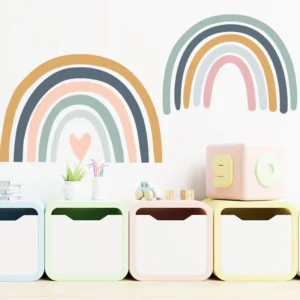 Custom Logo Wall Stickers, 3D Rainbow Home Decor for Children’s Rooms
