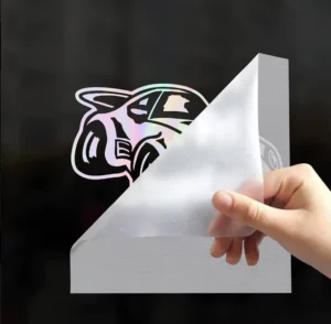 Custom Logo Waterproof Holographic Die-Cut Vinyl Decal Sticker for Car and Laptop