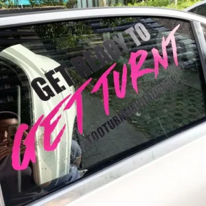 Custom Logo Waterproof PVC Letter Transfer Decal for Windshield, Bumper, or Car Window