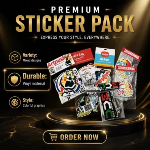 Custom Logo Waterproof Sticker Pack with OPP Bag Packaging