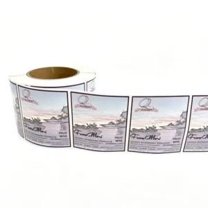 Custom Logo Waterproof Strong Adhesive Wine Label Sticker Rolls for Wine, Whisky, and Beer Bottles