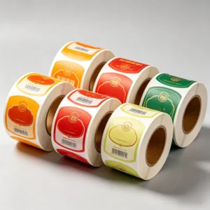 Custom Logo Waterproof Vinyl Adhesive Roll Labels for Wine Bottles Glass Containers and Food Packaging