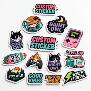 Custom Logo Waterproof Vinyl Die-Cut Stickers for Advertising Souvenirs and Businesses
