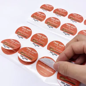 Custom Logo Waterproof Vinyl Three-Layer Round Peel-Off Double-Sided Adhesive Labels for Cosmetics