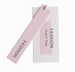 Custom Logo Waterproof Wear-Resistant Paper Clothing Tag, Silk-Screen Printed
