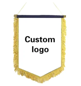 Custom Logo and Pattern Pennant Hanging Flag for Football and Soccer Teams, Window Door and Wall Decor