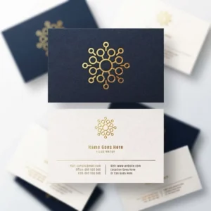 Custom Luxury Gold Foil Business Card Printing Custom Logo Embossed Hot Stamping Cardboard Double Sided Visiting Card