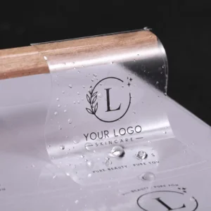 Custom Luxury-Texture Paper Color-Printed 3D-Embossed Brand Logo Labels for Candle Jars and Perfume Packaging