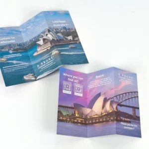 Custom Made Business Fold Out Brochures Full Color Printing Tri Fold Marketing Flyers