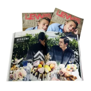Custom Magazine 216*279 mm Softcover Perfect Binding Catalog Book Printing with UV